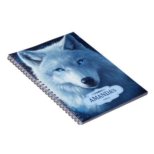 オオカミ星の天10代の的不安パーソナライズされた ノートブック (右側)