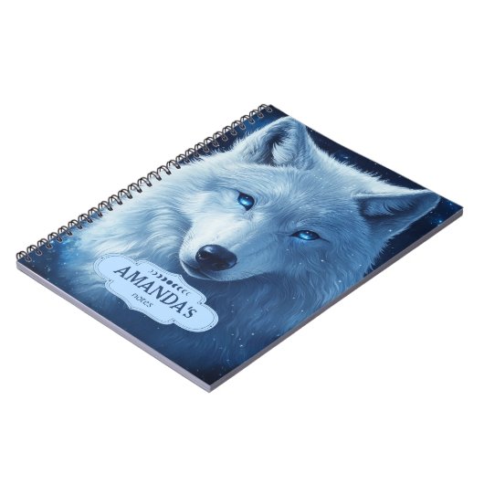 オオカミ星の天10代の的不安パーソナライズされた ノートブック (左側)