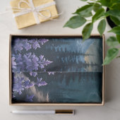 オオカミ月明かりの中 – 紫色の花の反射 薄葉紙 (ギフト)