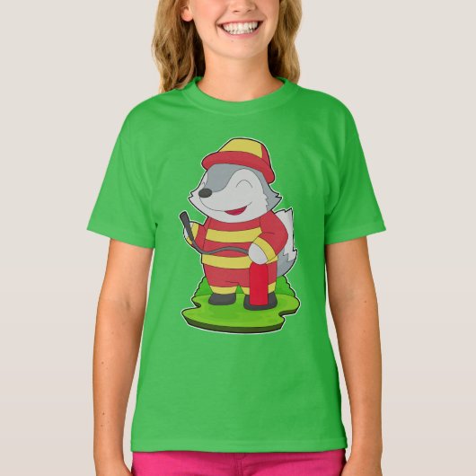 オオカミ消防消防署 Tシャツ (正面)