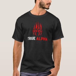 オオカミ満月のための真のアルファの狼の爪 Tシャツ