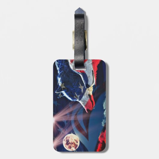 オオカミ満月 ラゲッジタグ (裏面縦)