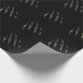 オオカミ爪スクラッチオオカミの森の動物 ラッピングペーパー (角)