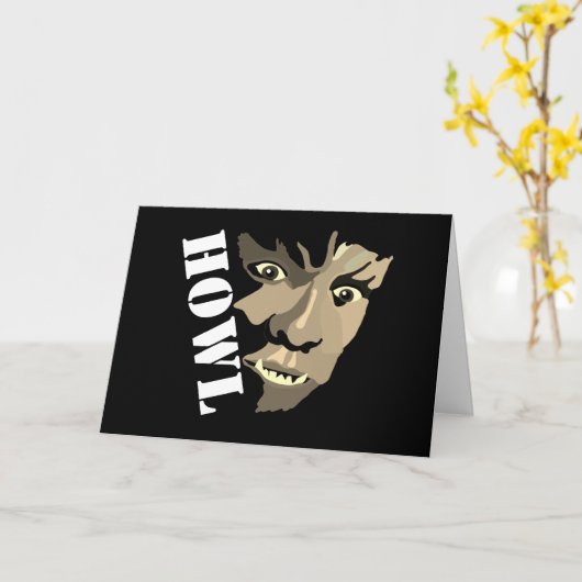 オオカミ男、ハウル カード (黄色い花)