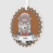 オオカミ眼鏡 オーナメント (正面)