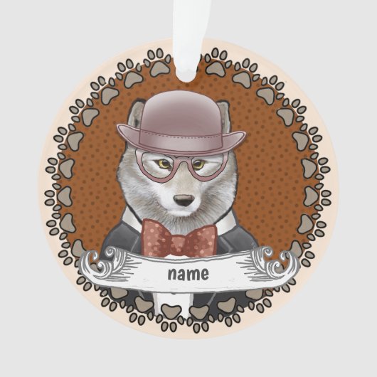 オオカミ眼鏡 オーナメント (正面)