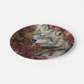 オオカミ秋の葉 ペーパープレート (アングル)