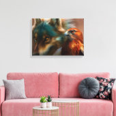 オオカミ絵画とワシ キャンバスプリント (インサイチュ (リビング))