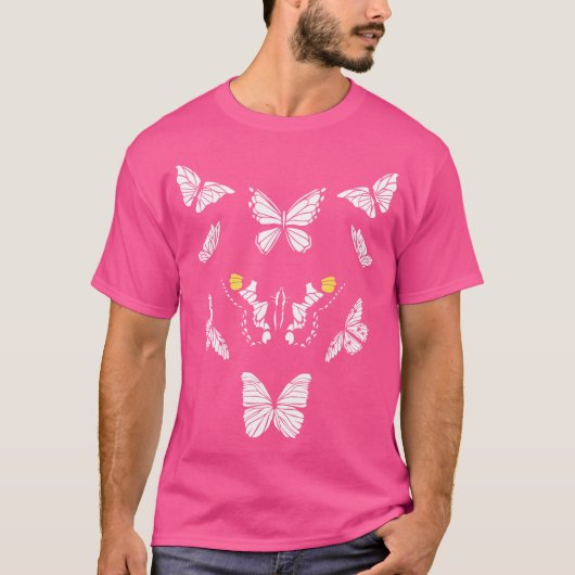 オオカミ蝶オオカミ愛動物オオカミ Tシャツ (正面)