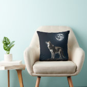 オオカミ輝くの満月 クッション (椅子)