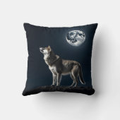 オオカミ輝くの満月 クッション (裏面)