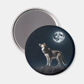 オオカミ輝くの満月 マグネット (正面/裏面)