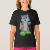 オオカミ選手バスケットボール Tシャツ (正面)
