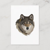 オオカミ頭アニマル灰色の野生オオカミ 名刺 (正面)