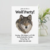 オオカミ頭アニマル灰色の野生オオカミ 招待状 (スタンド正面)