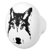 オオカミ頭 セラミックノブ (右)