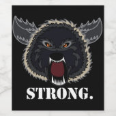 オオカミ頭 ワインラベル (シングルラベル)