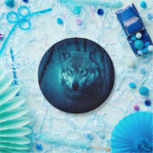 オオカミ顔イン暗いファンタジー林 ペーパープレート (パーティー)