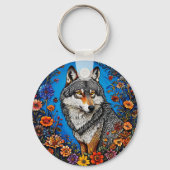 オオカミ鮮やかカ キーホルダー (裏面)