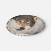 オオカミ13歳の誕生日パーティー10代のの少年 ペーパープレート (アングル)