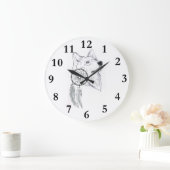 オオカミ1 ラージ壁時計 (ホーム)