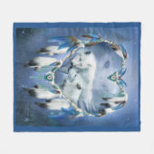 オオカミ3の芸術毛布のハート フリースブランケット (正面(横))