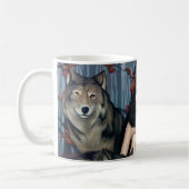 "オオカミ"のによって上げられてマグ コーヒーマグカップ (左)