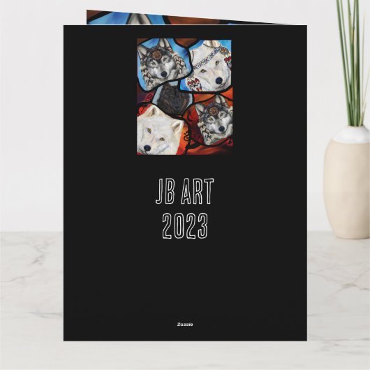 オオカミ アート カード (裏面)