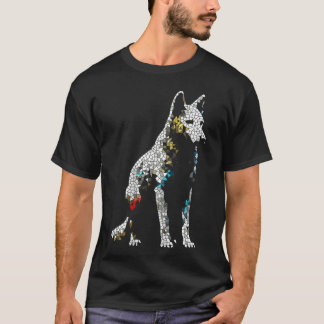 オオカミ アート ファミリー Tシャツ