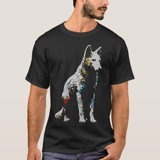 オオカミ アート ファミリー Tシャツ (正面)