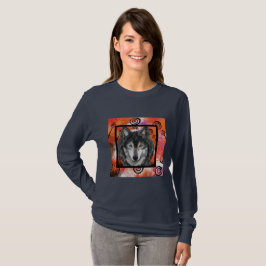 オオカミ アート Tシャツ