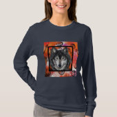 オオカミ アート Tシャツ (正面)