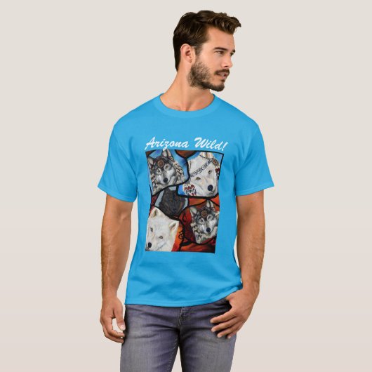 オオカミ アート Tシャツ (正面フル)