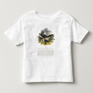 オオカミ(イヌ属ループス)の教育イラストレーションpu トドラーTシャツ