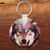 オオカミ・イン・スノー キーホルダー (正面)