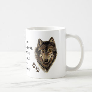 オオカミ、オオカミの動物のトーテム、自然ガイド コーヒーマグカップ