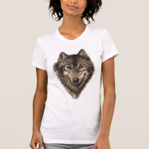 オオカミ、オオカミ、野生動物、自然、 Tシャツ