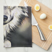 オオカミ キッチンタオル (四つ折り)