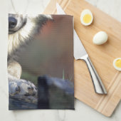 オオカミ キッチンタオル (四つ折り)