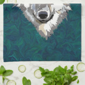 オオカミ キッチンタオル (折り畳み)