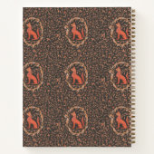 オオカミ/キツネのような神話的な生き物 赤 ノートブック (裏面)