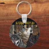 オオカミ キーホルダー (正面)