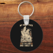 オオカミ キーホルダー (正面)