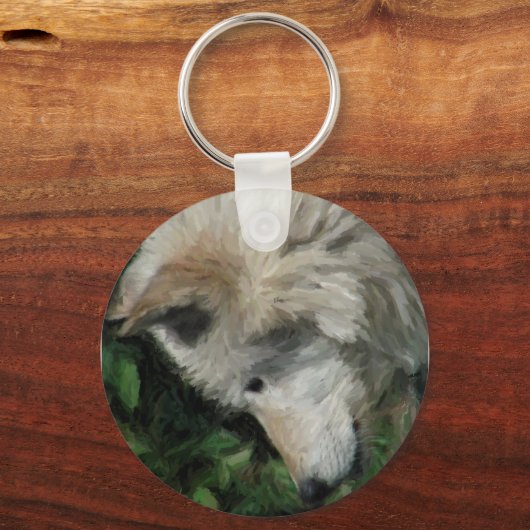 オオカミ キーホルダー (正面)