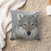 オオカミ クッション (ブランケット)