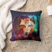 オオカミ クッション (ブランケット)