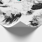 オオカミ |グレーウルフスケッチ |折り返し紙 ラッピングペーパー (角)