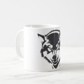 オオカミ コーヒーマグカップ (正面左)