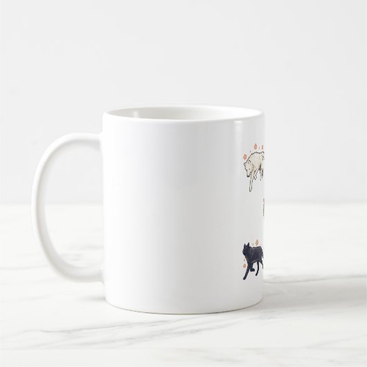 オオカミ コーヒーマグカップ (左)