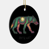 オオカミ セラミックオーナメント (右)